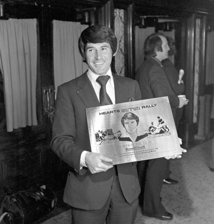 Donald Ford at Hearts Centenary Rally 1974.jpg