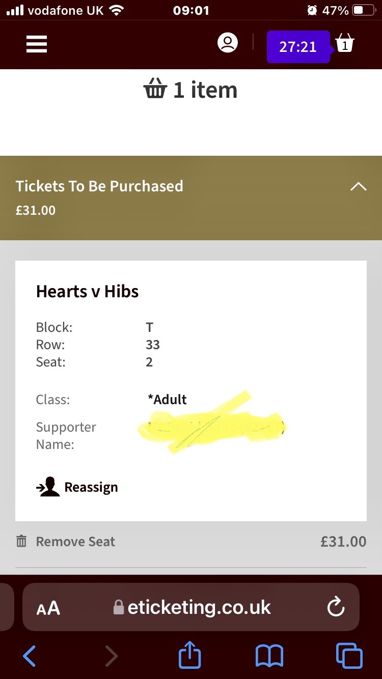 Tickets for hibs game help The Terrace Jambos Kickback