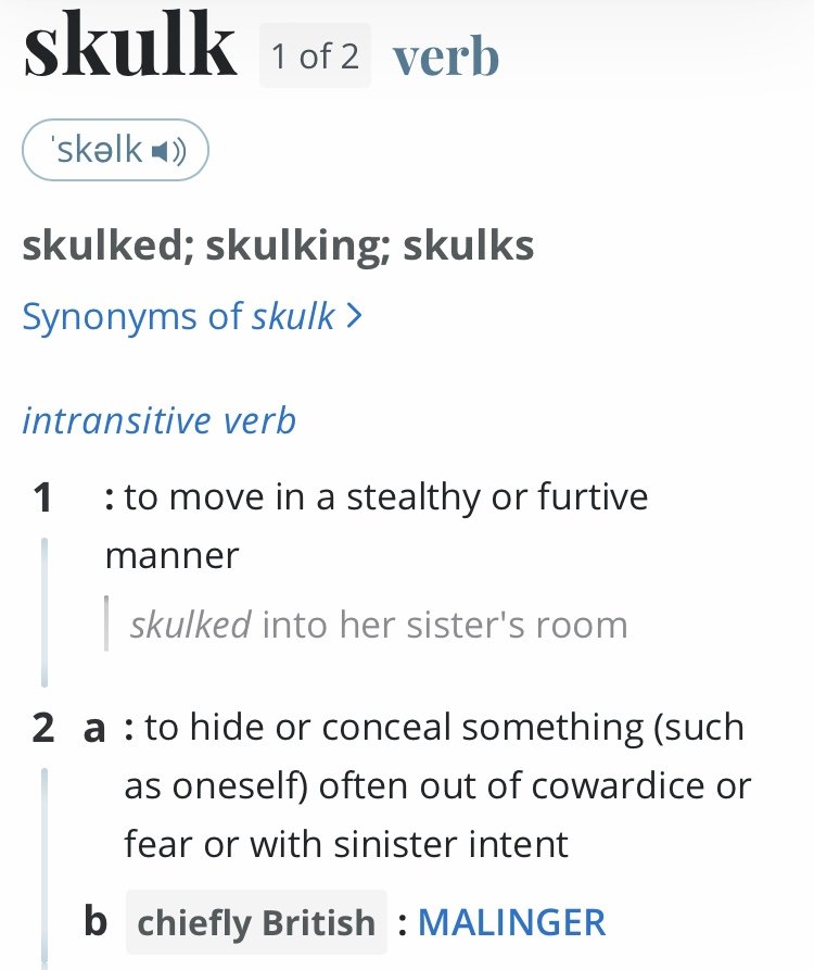 Skulk Definition