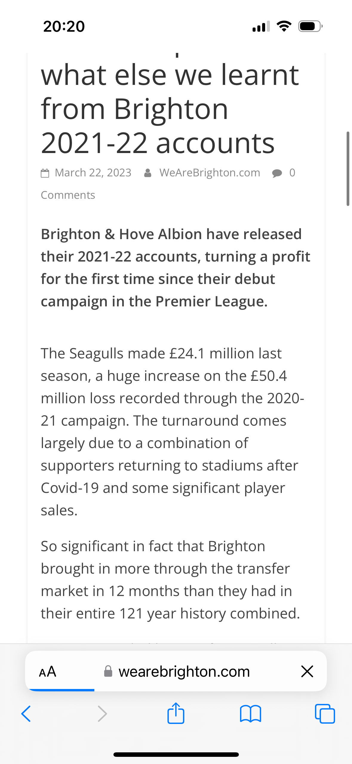 Brighton Page 9 The Terrace Jambos Kickback